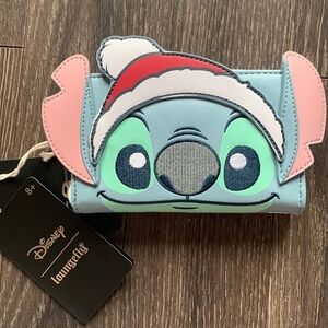 NWT Loungefly Disney Santa Stitch Wallet